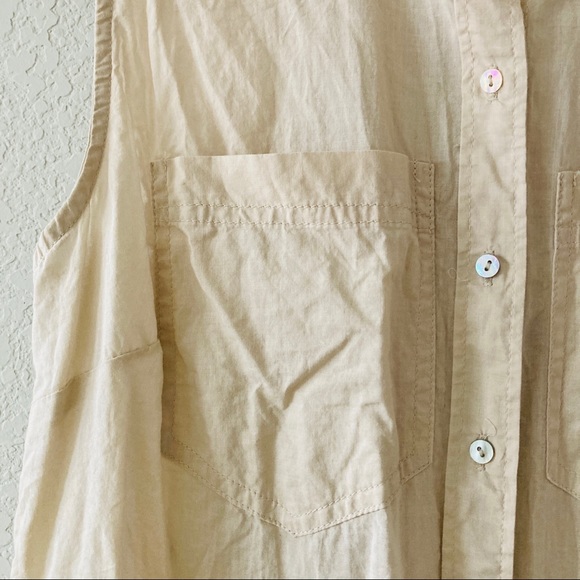 H&M | Tan Button Down Tank - Picture 2 of 4